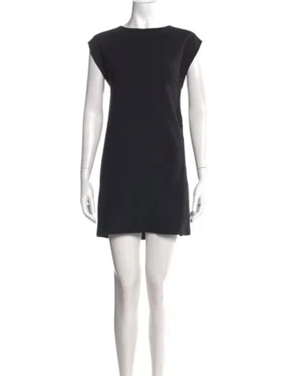 Pre-owned Iro Bateau Neckline Mini Dress In Black