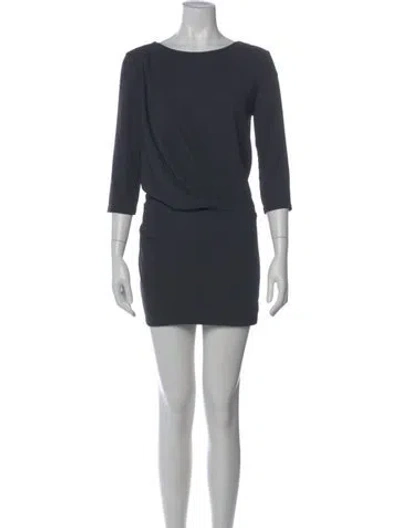 Pre-owned Iro Bateau Neckline Mini Dress In Gray