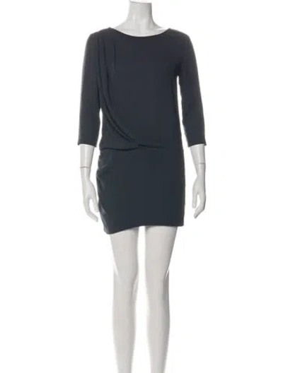 Pre-owned Iro Bateau Neckline Mini Dress In Grey