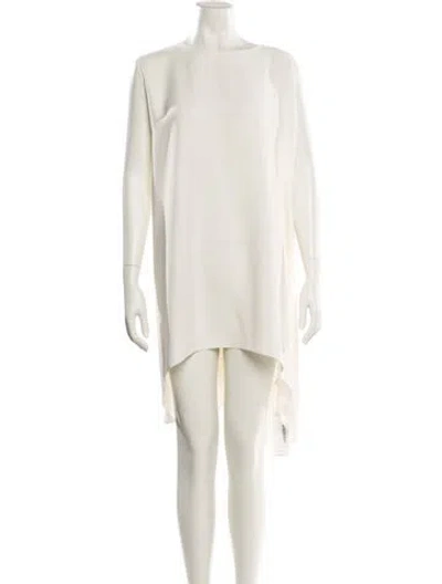 Pre-owned Iro Bateau Neckline Mini Dress In White