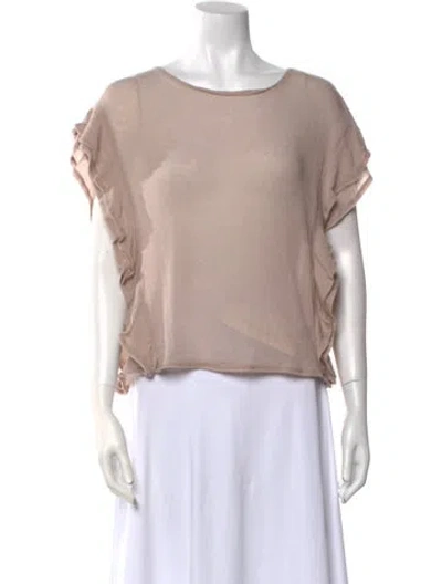 Pre-owned Iro Bateau Neckline Short Sleeve T-shirt In Neutral