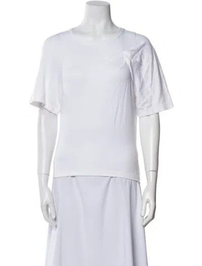 Pre-owned Iro Bateau Neckline Short Sleeve T-shirt In White