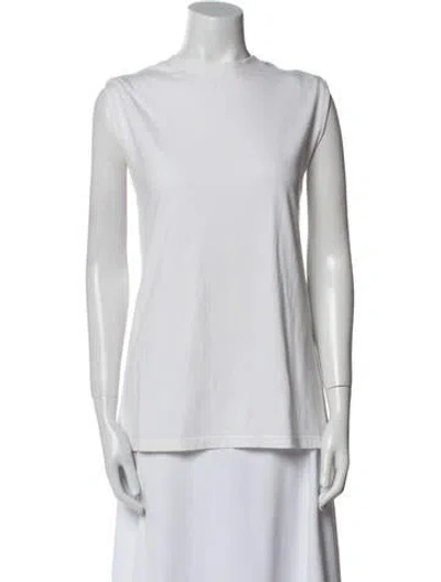 Pre-owned Iro Bateau Neckline Sleeveless Tunic In White