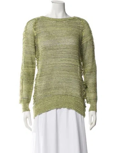 Pre-owned Iro Bateau Neckline Sweater In Green
