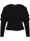 Iro Begonia V-neck Crop Top In Black