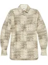 Iro Printed Overshirt In Textured Fabric In Green