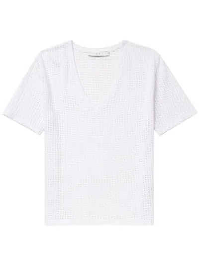 Iro Belaid Perforated T-shirt In White