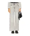Iro Belt Loop Jeans In Mixed Gray