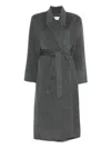 Iro Belted Felted Coat In Gray