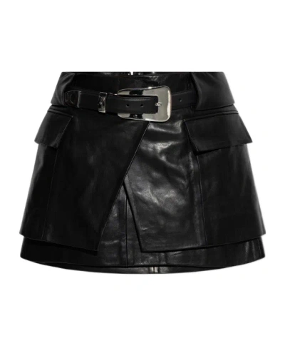 Iro Leather Mini Skirt In Black
