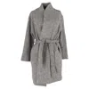 Iro Belted Wrap Coat In Grey Wool In Gray