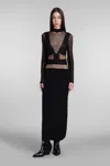 Iro Beryl Long-sleeve Knit Midi Dress In Black
