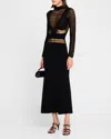 Iro Beryl Long-sleeve Knit Midi Dress In Black