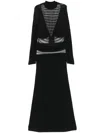 Iro Beryl Long-sleeve Knit Midi Dress In Black