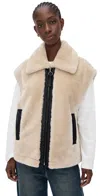 Iro Bethany Vest Black/ecru In Neutral