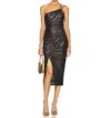 Iro Bexly Midi Dress In Black Lurex In Multi