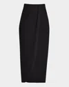 Shop Iro Beya Draped Skirt In Black