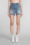 Iro Bianchi Shorts In Blue Cotton In Blue