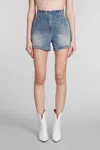 Iro Bianchi Shorts In Blue Cotton In Blue