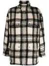 Iro Bielo Checked Coat In Neutrals