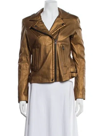 Pre-owned Iro Biker Jacket W/ Tags In Gold