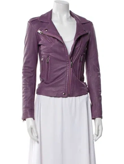 Pre-owned Iro Biker Jacket W/ Tags In Purple