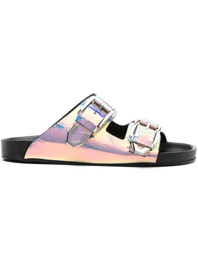 Iro Billie Holographic Slides In Blue