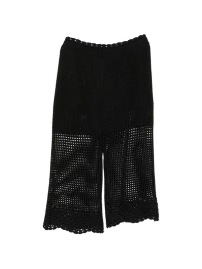 Iro Black Crochet Knit Trouser