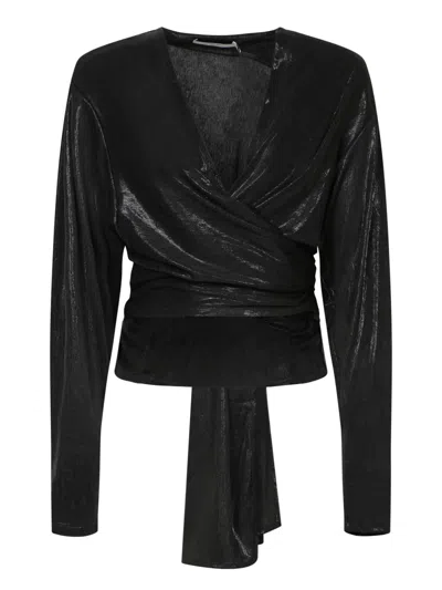 IRO BLACK LUREX BLOUSE