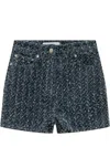 Iro Blue Printed Shorts In Blue