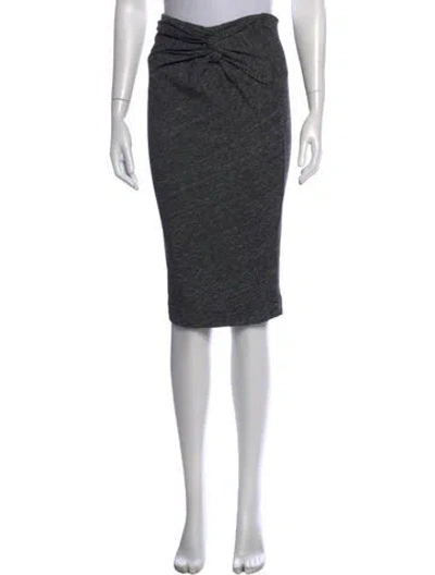 Pre-owned Iro Bow Accents Midi Length Skirt In Grey