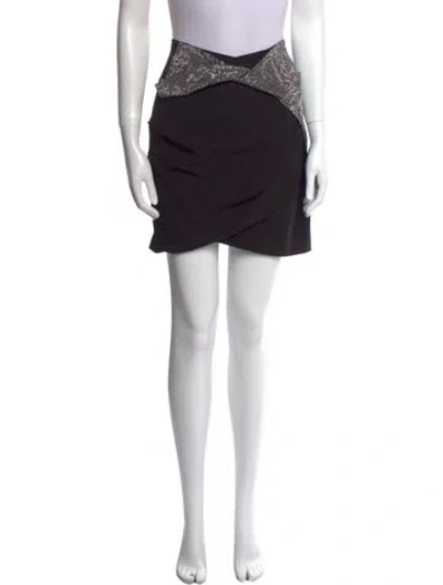 Pre-owned Iro Bow Accents Mini Skirt In Black