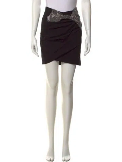 Pre-owned Iro Bow Accents Mini Skirt In Black