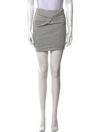 Pre-owned Iro Bow Accents Mini Skirt In Gray