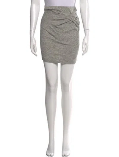 Pre-owned Iro Bow Accents Mini Skirt In Gray
