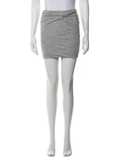 Pre-owned Iro Bow Accents Mini Skirt In Grey