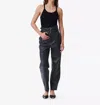 IRO BRATIS LEATHER CARROT PANTS IN ANTHRACITE