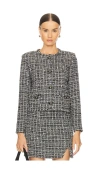 Iro Silgo Jacket In Black And White In Dark Grey & Black