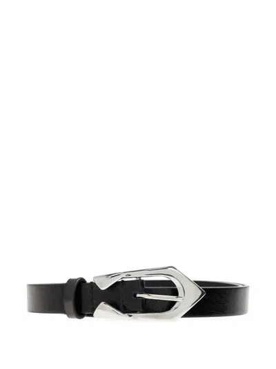 Iro Buckle-fastening Leather Belt In Black