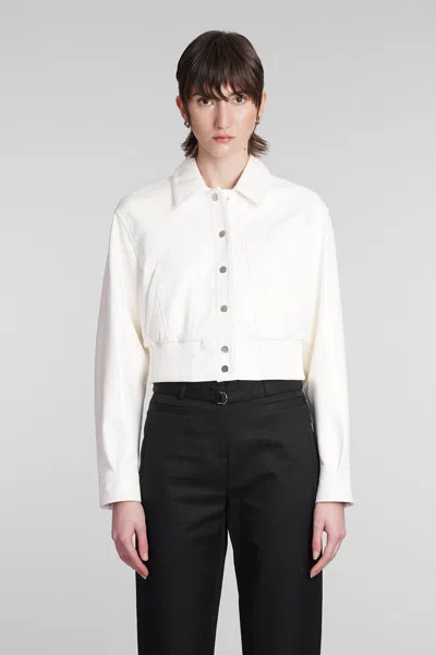 Iro Bulut Leather Jacket In White Leather