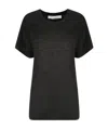 Iro Short-sleeve Linen T-shirt In Black