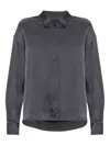 Iro Button-down Silk Shirt In Blue