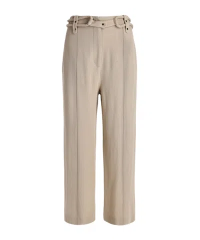 Iro Button Open And Close Casual Pants In Nude