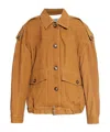 Iro Button Suede Jacket In Brown