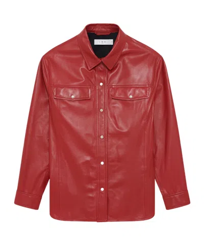 Iro Cabana Oversized Shirt Jacket In Red