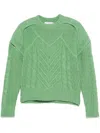 Iro Cable-knit Sweater In 绿色