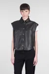 Iro Cadi Shirt In Black Wool And Polyester