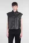 Iro Cadi Shirt In Black Wool And Polyester