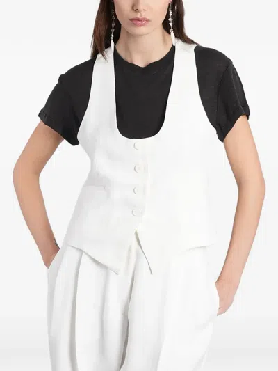Iro Cala Button-up Waistcoat In White