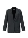 Iro Calu Check-pattern Blazer In Black